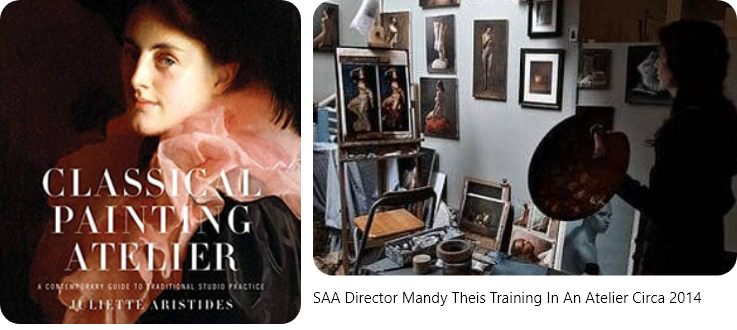 art teacher Mandy Theis training in an atelier