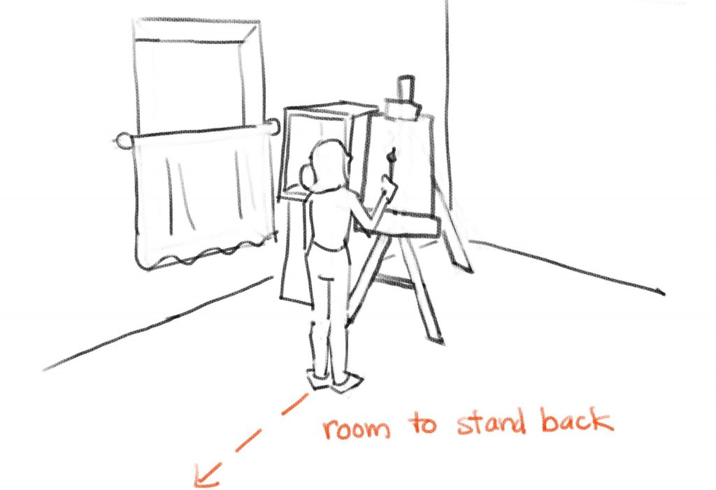 painting studio setup